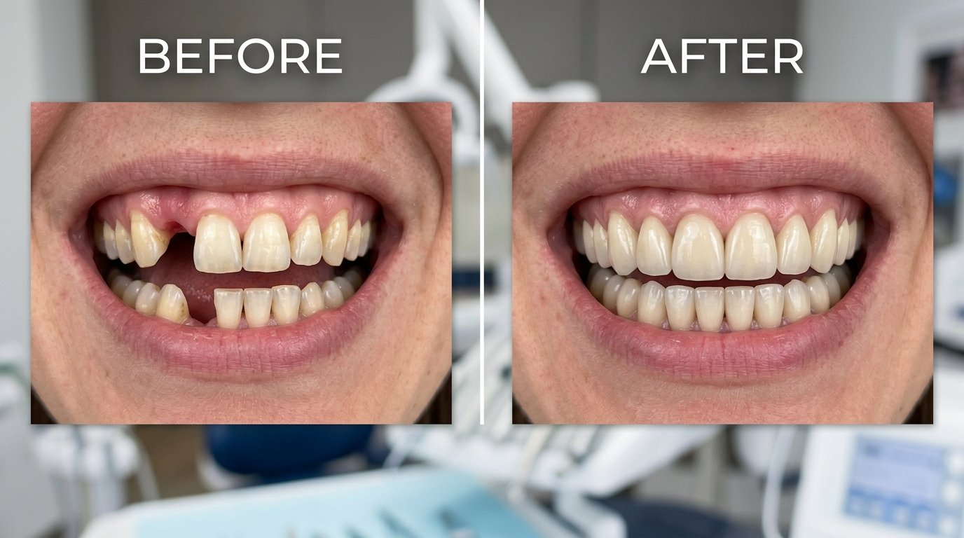 ابتسامة هوليوود - قبل وبعد - عيادة جلو أب