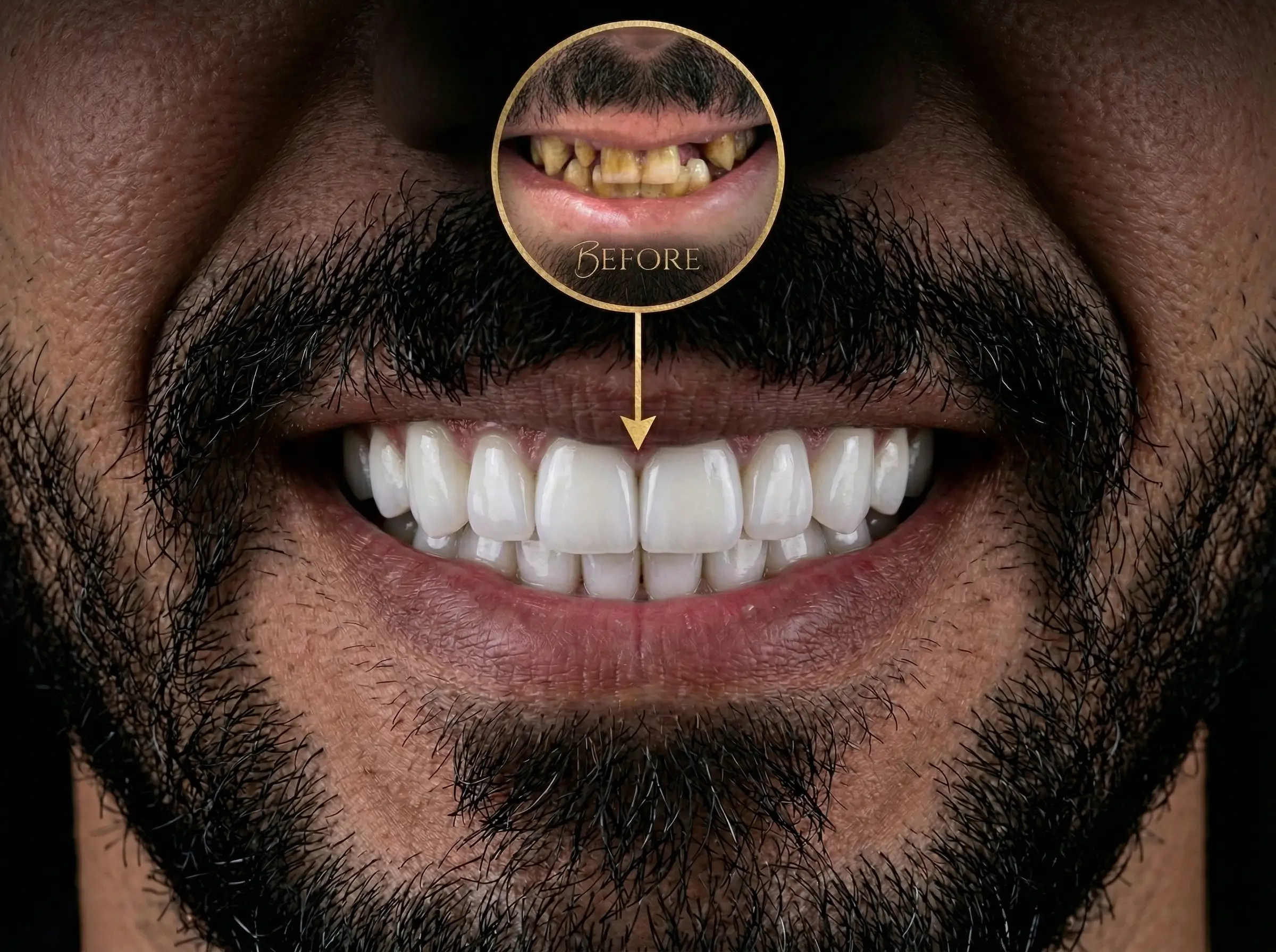 ابتسامة هوليوود - قبل وبعد - عيادة جلو أب